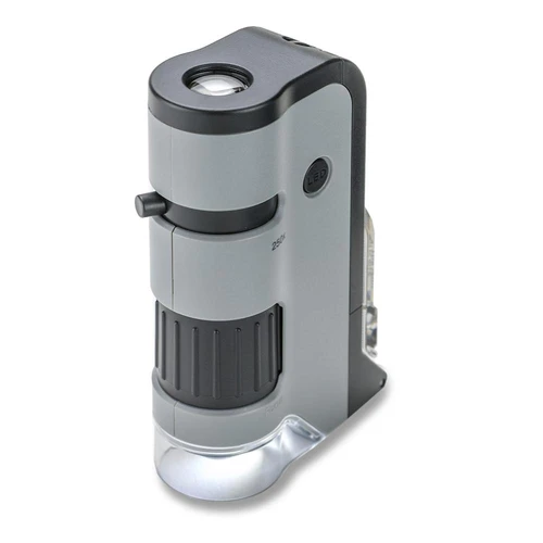 מיני מיקרוסקופ MicroFlip עם הגדלה פי 250-100 + מתאם + 24 זכוכיות נושא