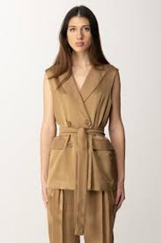Envers satin waistcoat with belt