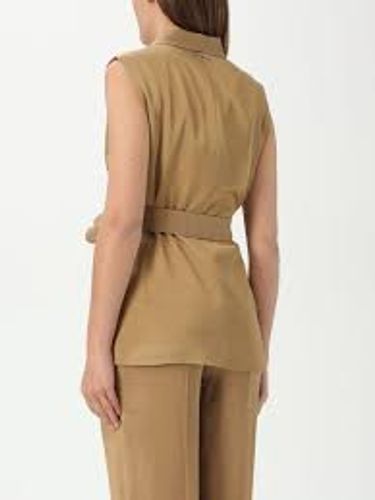 Envers satin waistcoat with belt