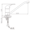 ברז פרח פיה ארוכה Aquila Colomba 2404A-2