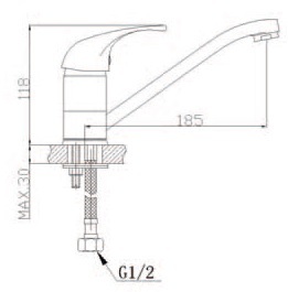 ברז פרח פיה בינונית Aquila Colomba 2404A-1 אקווילה