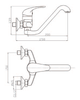 ברז קיר פית נחש ארוכה Aquila Atlantic 2415A-2