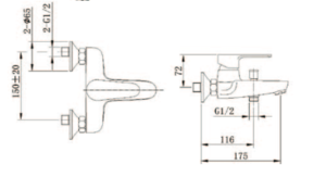 ברז אמבטיה מהודר Aquila Isola 1600A אקווילה