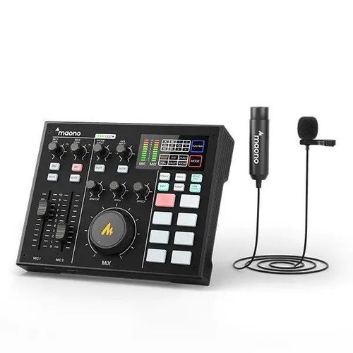 מיקסר וכרטיס קול יעודי לפודקאסט Maono MaonoCaster AU-AM100