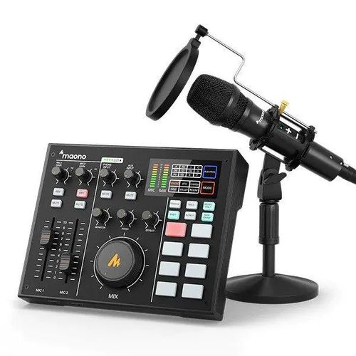 מיקסר וכרטיס קול יעודי לפודקאסט Maono MaonoCaster AU-AM100