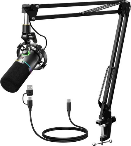 מיקרופון דינמי עם חצובה בחיבור XLR/USB Maono PD200XS