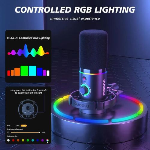 מיקרופון דינמי עם חצובה בחיבור XLR/USB Maono PD200XS