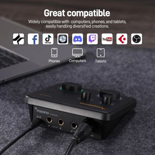 ממשק שמע USB Maono PS22 Lite למחשב