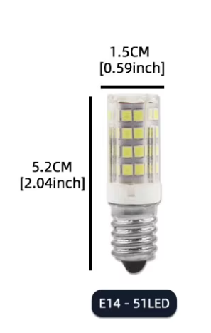 נורת לד E14 5W אור צהוב 51 לדים