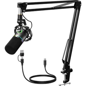 מיקרופון דינמי עם חצובה בחיבור XLR/USB דגם MAONO PD200XS