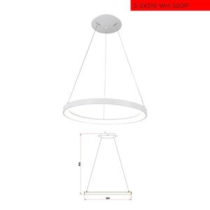 CCT 58CM 60W תליה ורונה לד קוטר לבן