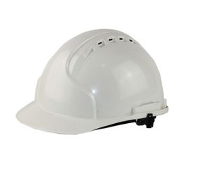 קסדה מקצועית לבנה EN397 כולל סנטריה ROHER - כולל מנגנון רצ