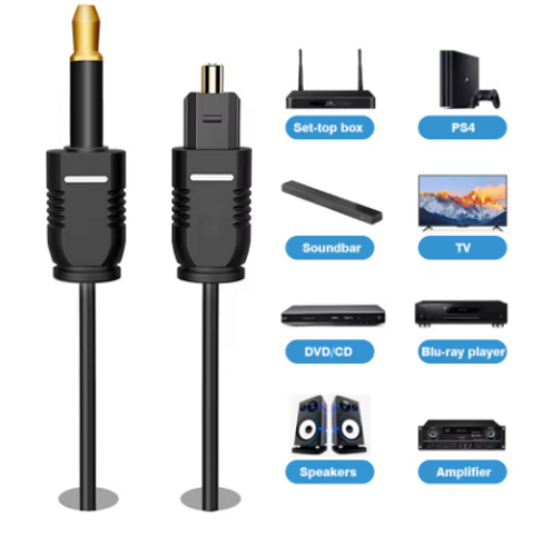 כבל 3M סיב אופטי דיגיטלי SPDIF ל-Mini Toslink 3.5mm כבל אודיו סיב אופטי לרמקול מגבר 360 Xbox PS4 