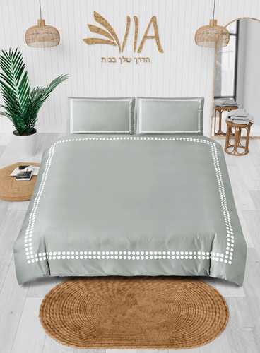 סט מצעים זוגי 100% כותנה – מראה אלגנטי ומוקפד
