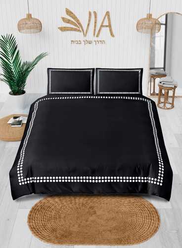 סט מצעים זוגי 100% כותנה – מראה אלגנטי ומוקפד