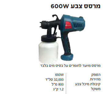 מרסס צבע 600W קונישי KO-0600