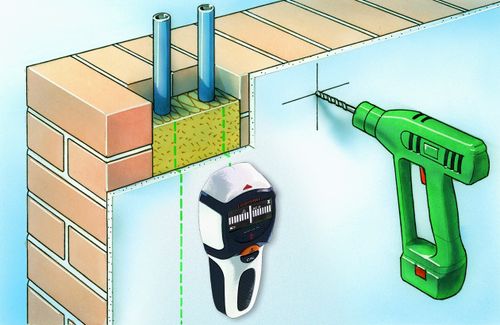 סורק גלאי LASERLINER MultiFinder Plus 080.965A - מכשיר מקצועי לאיתור עץ מתכת וחוטי חשמל בקירות עם צג LCD מואר