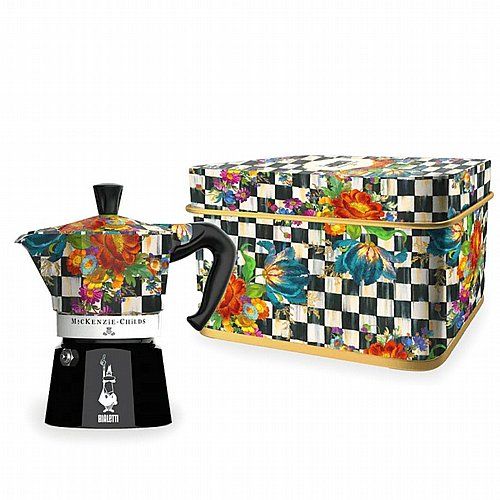 סט מקינטה ביאלטי מוקה אקספרס 3 כוסות - מהדורה ייחודית בעיצוב MacKenzie-Childs