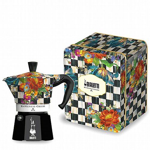 סט מקינטה ביאלטי מוקה אקספרס 3 כוסות - מהדורה ייחודית בעיצוב MacKenzie-Childs