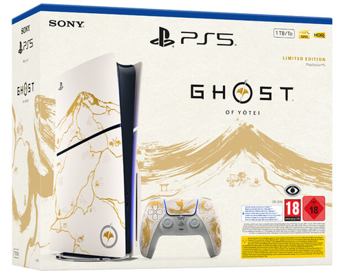 PlayStation 5 Slim 1TB Blu-Ray מהדורה ממותגת Ghost of Yōtei