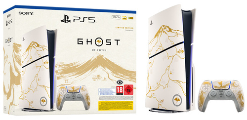 PlayStation 5 Slim 1TB Blu-Ray מהדורה ממותגת Ghost of Yōtei