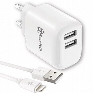 מטען קיר 12W עם כבל Lightning למכשירי אפל - דגם STTC12W-DO מבית SmarTech
