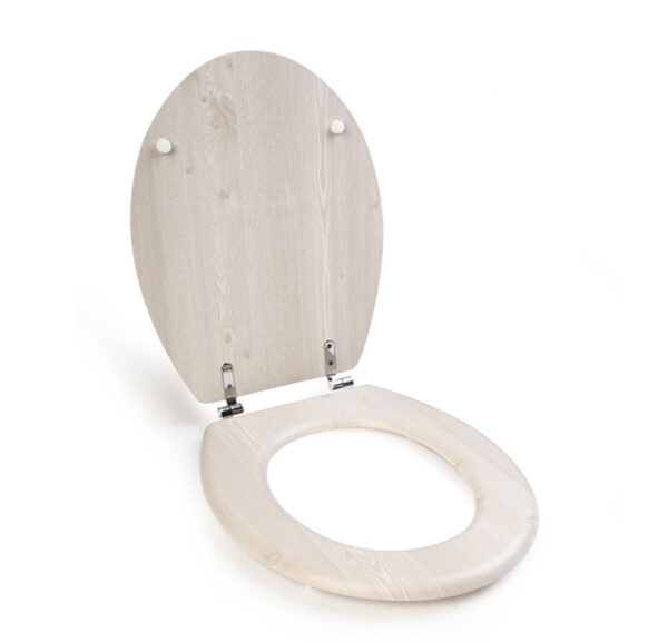 מושב אסלה MDF לבן פרקט