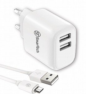 מטען קיר 12W עם כבל מיקרו USB - דגם STTC12W-DO מבית SmarTech