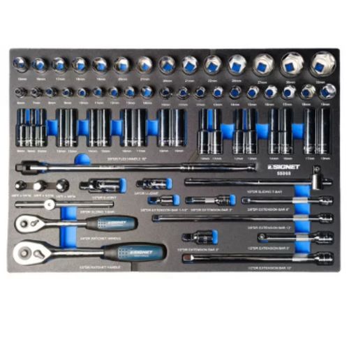 עגלת עבודה 7 מגירות + 5 מגשים 201 חלקים SIGNET 054602 צבע כחול בהיר סיגנט