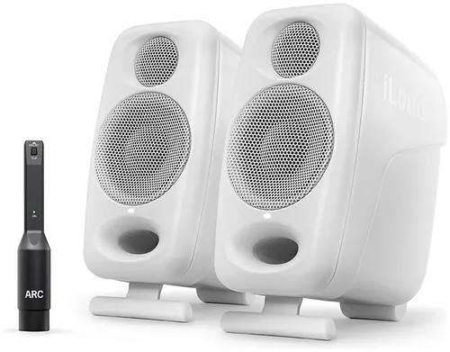 זוג מוניטורים אולפניים בצבע לבן iLoud Micro Pro מבית IK Multimedia