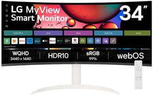 מסך חכם LG MyView Smart Monitor 34SR650QC-W לבן
