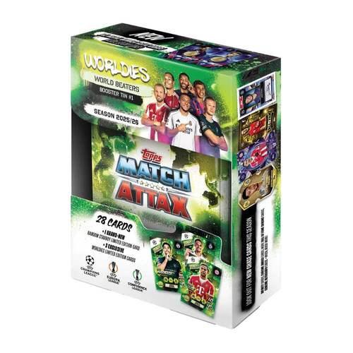 קלפים ליגת האלופות 2026 ירוק - MATCH ATTAX Mini Tin World Beaters #1