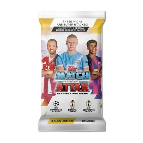חפיסת 12 קלפים ליגת האלופות 2025-26 MATCH ATTAX