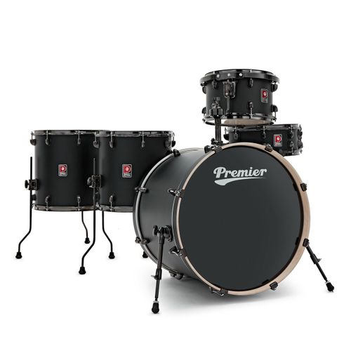 מערכת תופים 5 חלקים(12,14) 22 Premier Heavy R| Matte Blac