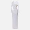 Red Carpet tulle and jersey dress with crocodile-effect embroideries