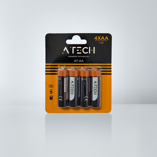 חבילת סוללות AA אלקליין 4 יחידות דגם AT-AA מבית ATech