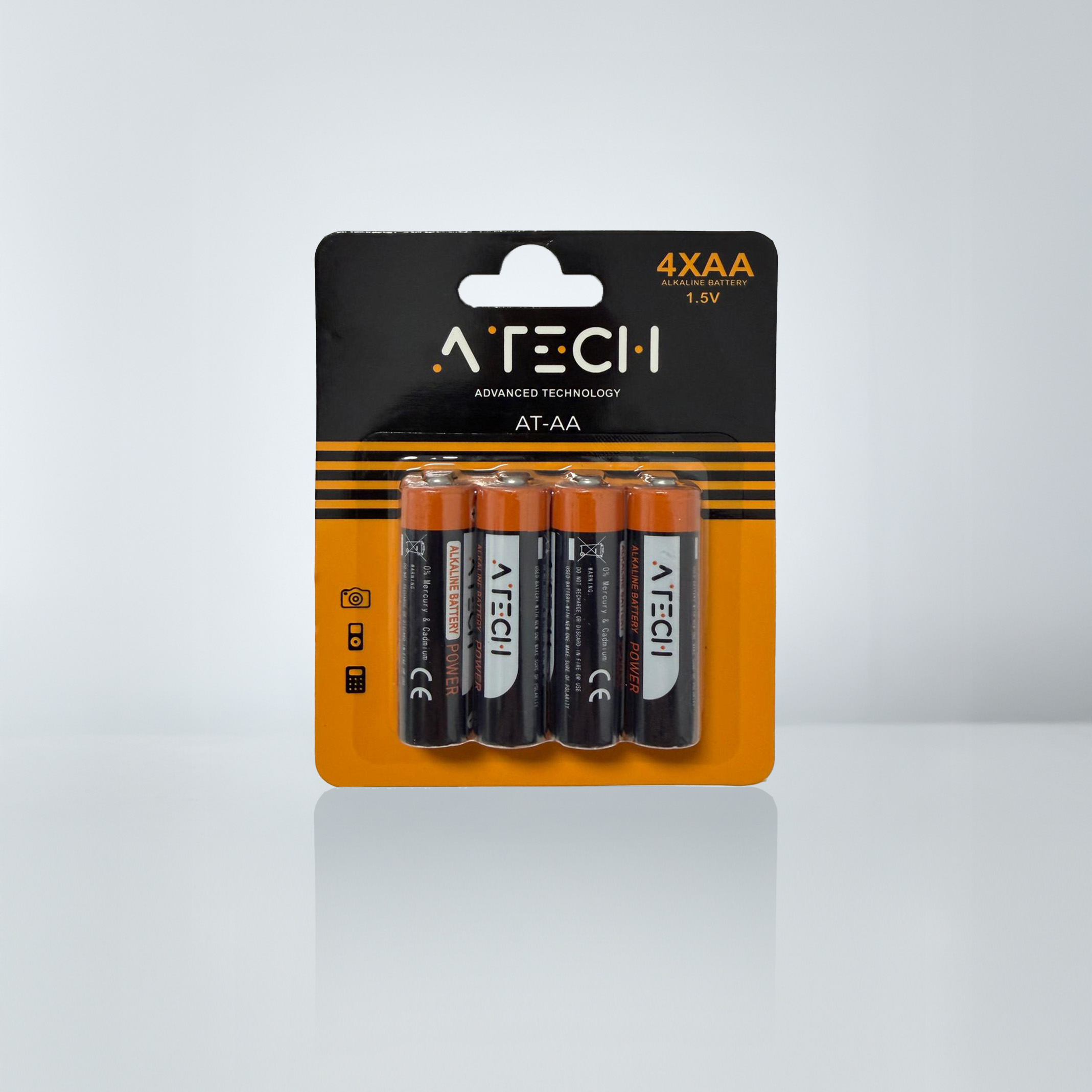חבילת סוללות AA אלקליין 4 יחידות דגם AT-AA מבית ATech