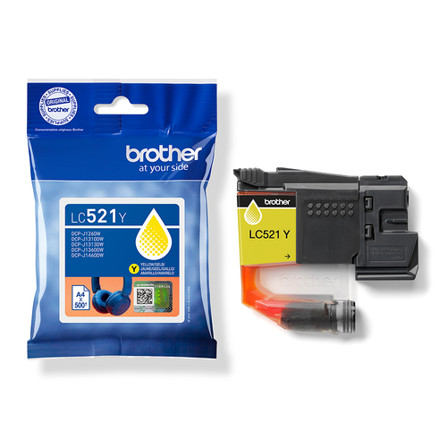 ראש דיו מקורי צהוב Brother LC521Y
