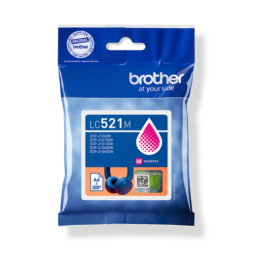 ראש דיו מקורי אדום  (Magenta) Brother LC521M