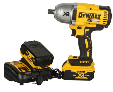 ‏מפתח אימפקט DeWALT DCF894P2 במארז קשיח עם 2 סוללות 5A 18V ומטען