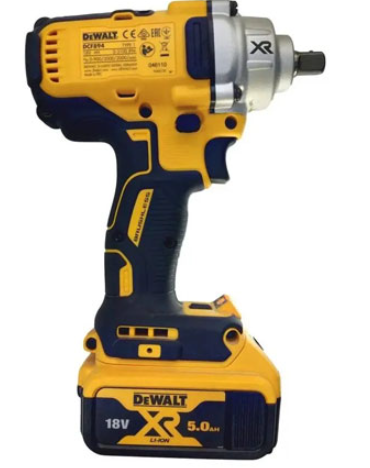 ‏מפתח אימפקט DeWALT DCF894P2 במארז קשיח עם 2 סוללות 5A 18V ומטען