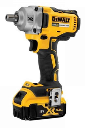 ‏מפתח אימפקט DeWALT DCF894P2 במארז קשיח עם 2 סוללות 5A 18V ומטען