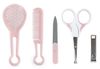 סט מניקור וטיפול בשיער לתינוק 5 חלקים בנרתיק פלסטיק - ורוד