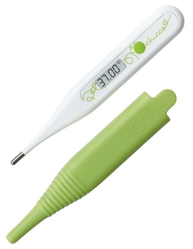 מדחום דיגיטלי 3 ב 1 מהיר עם חיווי קולי ומכסה הגנה DigiBaby - ירוק