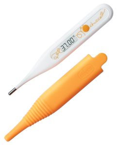 מדחום דיגיטלי 3 ב 1 מהיר עם חיווי קולי ומכסה הגנה DigiBaby - כתום