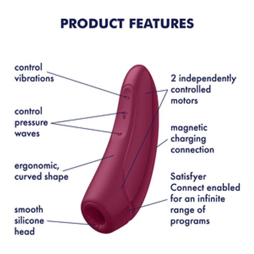 ויברטור יניקה עם רטט עם אפליקציה + Curvy 1 סטיספייר