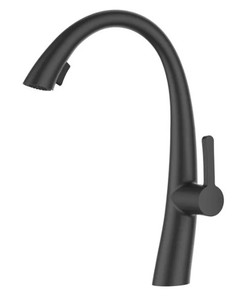 ברז מטבח נשלף 1055B שחור מט SIVANOFIR