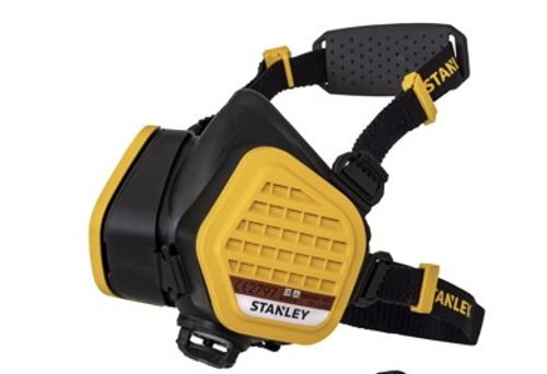 STANLEY A1P3 - מסכת חצי פנים מקצועית A1P3 להגנה מאבק, רסס כימיקלים וצבע, כולל זוג מסננים EN140 מידה L/M
