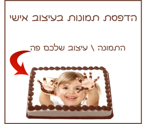 דף סוכר אכיל לעוגה הדפסה במקום!
