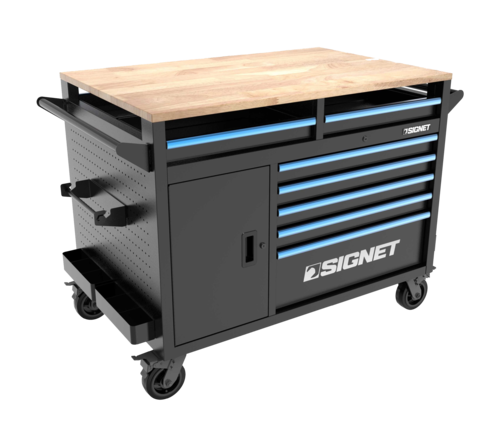  עגלת עבודה דו צדדית 14 מגירות+משטח עץ SIGNET